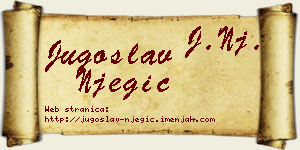 Jugoslav Njegić vizit kartica